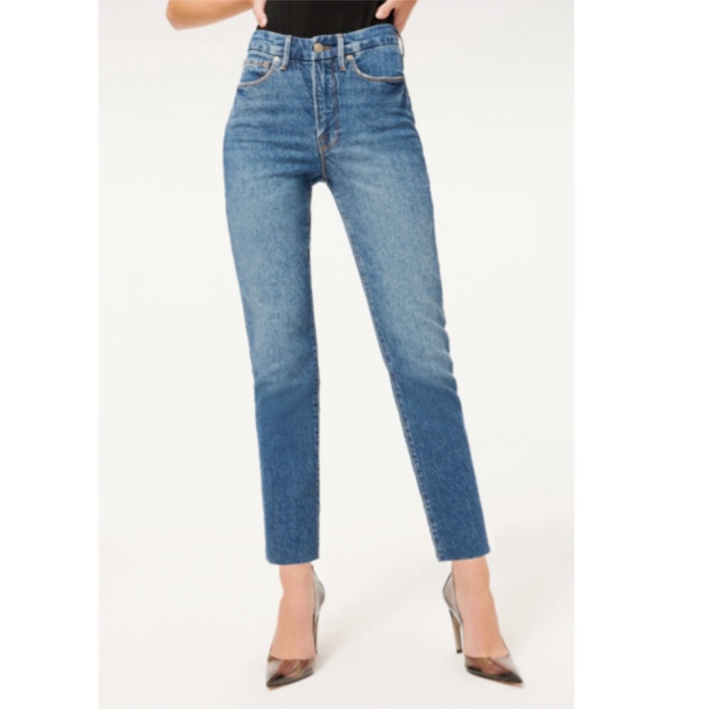 GOOD AMERICAN GOOD CLASSIC (2/26) INSEAM (28") RAW HEM - BWNT (Never Worn)